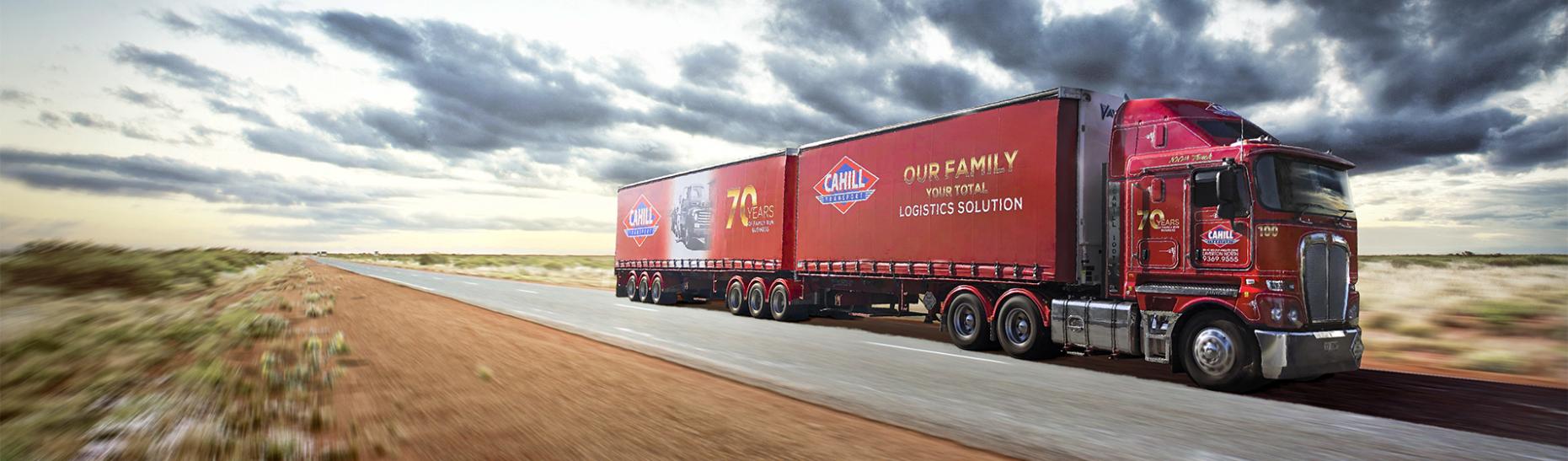 Cahill Transport Truck On Road