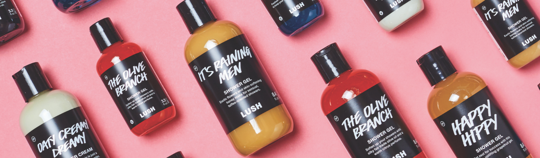 Lush Shower Gel Flat Lay