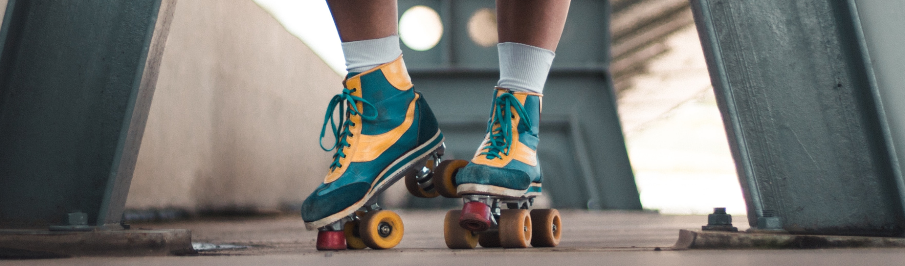 Posing Roller Skates