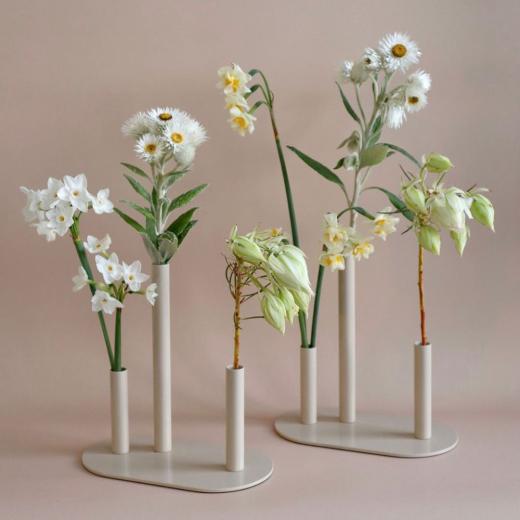 Oak Lab Vases With Flowers