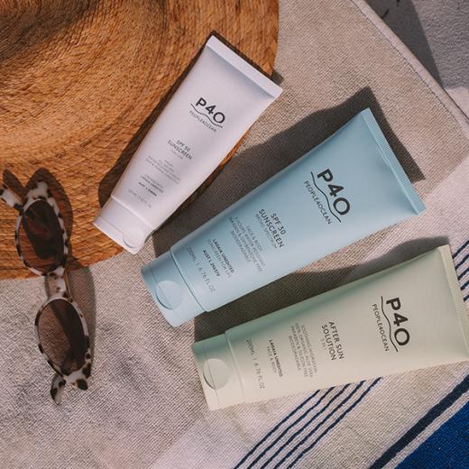 P4O product flatlay on towel