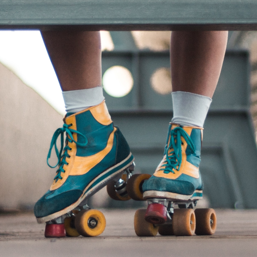 Posing Roller Skates