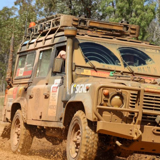 Variety 4wd Car driving through mud