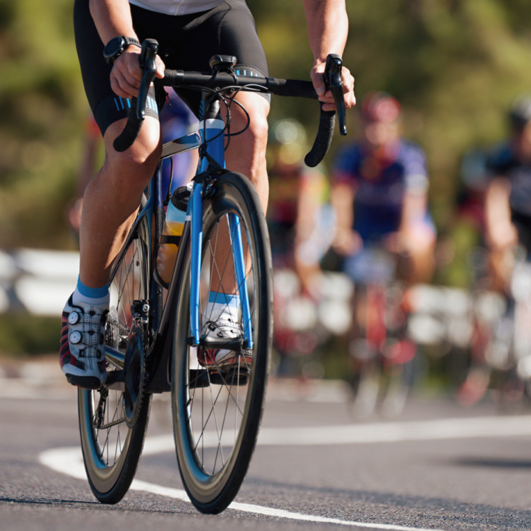 Group of cyclists