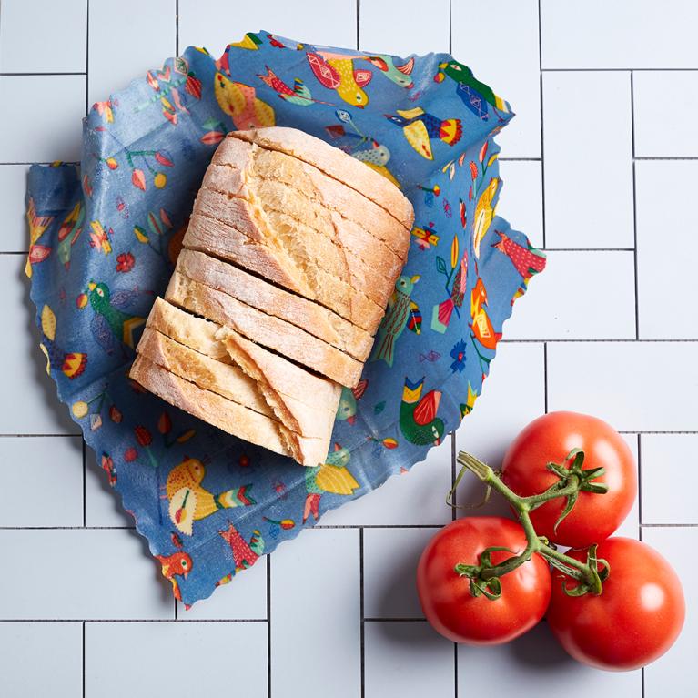 Bread on beeswax wrap