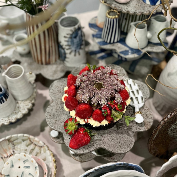 Bridget Bodenham Cake Stand & Pottery