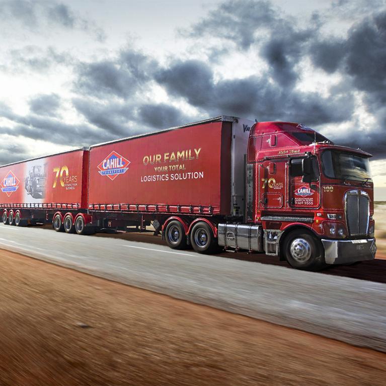 Cahill Transport Truck On Road