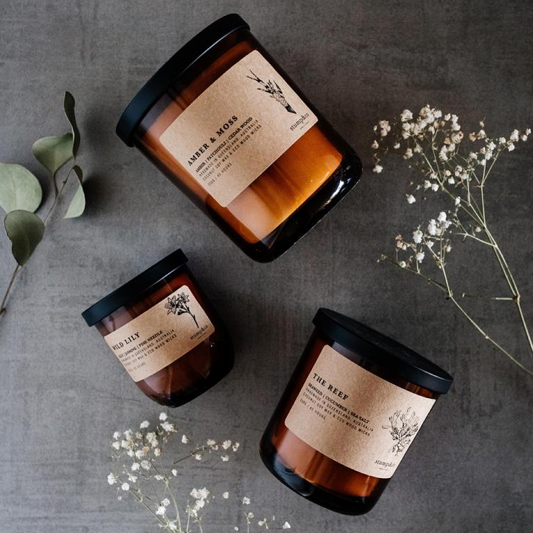 Stump & Co candle flatlay