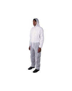 White Disposable Polypropylene Overalls - Size XX Large