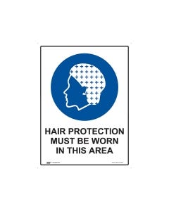 Hair Net Must Be Worn 450mm x 600mm - Polypropylene