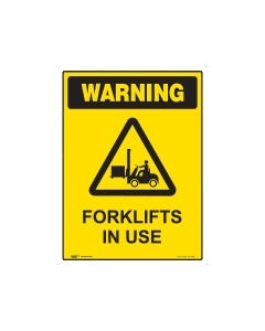 Forklift In Use 600mm x 450mm - Polypropylene