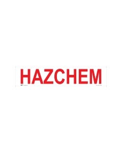 Hazchem Emergency 600mm x 125mm - Metal