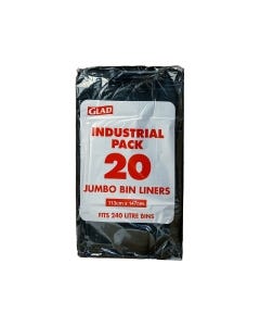 Glad Council Bin Liners - 240L Black