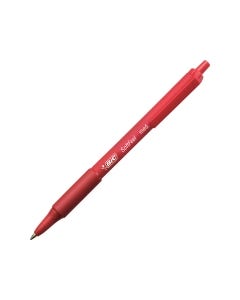 Bic Soft Feel Retractable Pens - Red