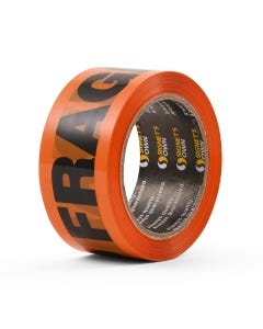 Signet Fragile Warning Tape - Fluoro Orange 48mm x 66m