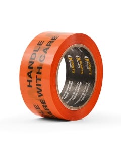 Signet's Own Fluoro Orange Warning Tape 48mm x 66m - Glass With Care