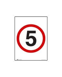 5kph Speed Limit - 600mm x 450mm - Metal