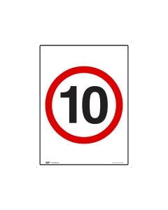 10kph Speed Limit - 600mm x 450mm - Metal