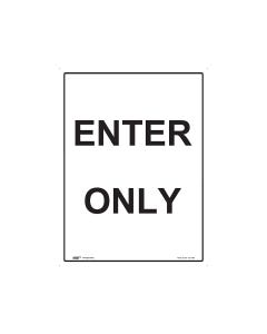 Enter Only 600mm x 450mm - Metal