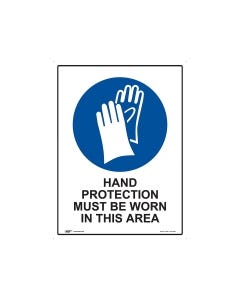 Hand Protection Required 450mm x 600mm - Polypropylene