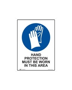 Hand Protection Required 450mm x 600mm - Polypropylene