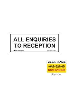 All Enquiries To Reception 450mm x 180mm - Polypropylene