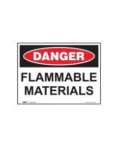 Danger Flammable Materials 600mm x 450mm - Polypropylene