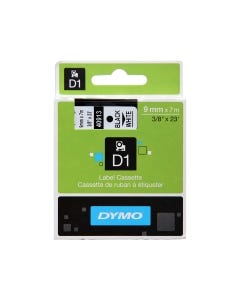 Dymo Tape 9mm x 7m - Black on White