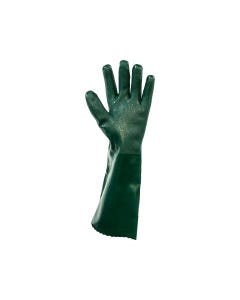 Double Dipped PVC Elbow Length Gloves 45cm - Green (12 pairs per carton)