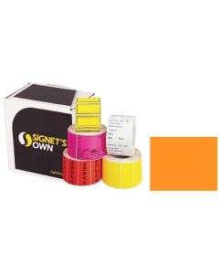 Signet's Own Plain Labels 48mm x 23mm Fluoro Orange (7900 per roll)