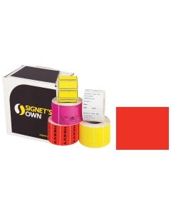 Signet's Own Plain Labels 48mm x 23mm Fluoro Red (7900 per roll)