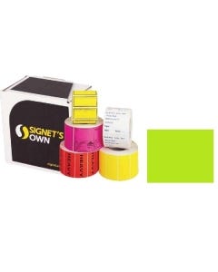 Signet's Plain Labels 100mm x 149mm Fluoro Green (660 per roll)