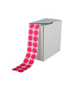 Signet's Own Stock Dots 25mm Size - Fluoro Pink (3000 per roll)