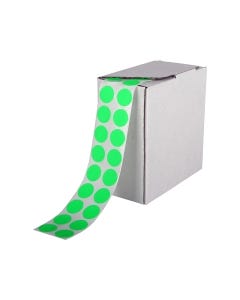 Signet's Own Stock Dots 25mm Size - Fluoro Green (3000 per roll)