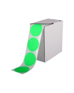 Signet's Own Stock Dots 65mm Size - Fluoro Green (1330 per roll)