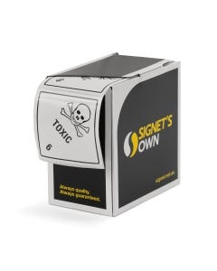 Signet's Labels 100mm x 100mm - Toxic 6 (1000 per roll)
