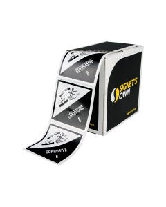 Signet's Labels 100mm x 100mm - Corrosive 8 (1000 per roll)