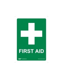 First Aid 180mm x 250mm - Self Sticking Vinyl