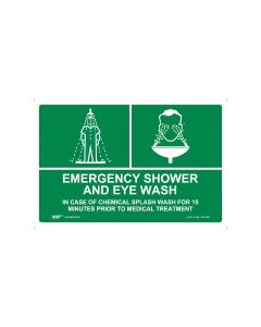 Emergency Shower and Eye Wash 450mm x 300mm - Metal