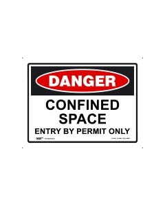 Danger Confined Space 300mm x 225mm - Metal