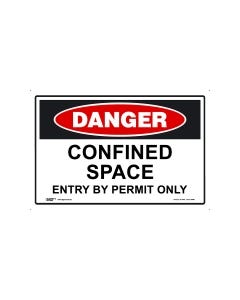 Danger Confined Space 450mm x 300mm - Metal