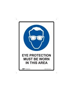 Eye Protection Must Be Worn 225mm x 300mm - Polypropylene