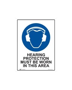 Hearing Protection Must Be Worn 450mm x 600mm - Metal