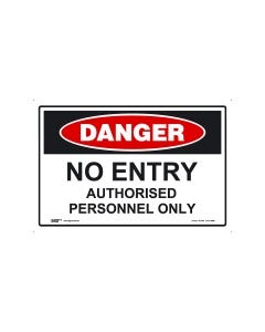 Danger No Entry 450mm x 300mm - Metal