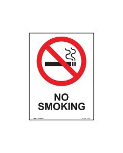 No Smoking 450mm x 600mm - Metal