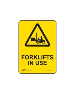 Forklift In Use 250mm x 180mm - Self Sticking Vinyl