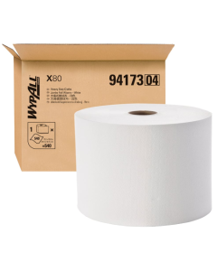 94173 WypAll X80 Jumbo Roll Heavy Duty Wipes - Perforated White