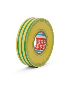 tesa 60805 Electrical Tape 19mm x 20m - Green/Yellow