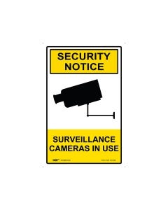 Security Notice Surveillance Cameras In Use 300mm x 450mm - Polypropylene