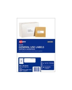 Avery A4 Labels 64mm x 24.3mm